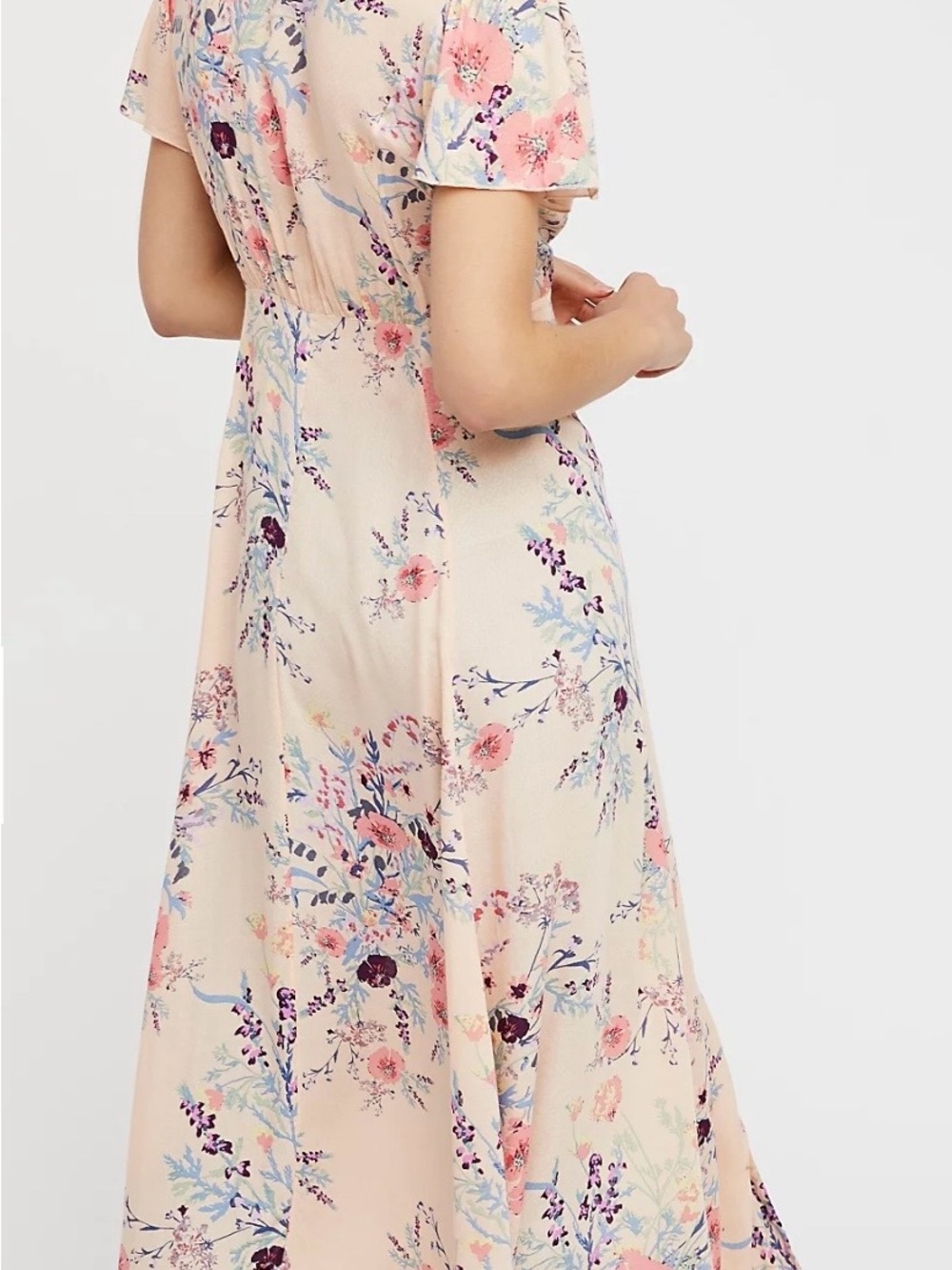 Intimately Free People Deevine Robe Open Delicate Feminine Floral Maxi Duster - Picture 2 of 10